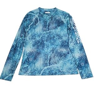 Columbia Green and Blue Patterned Shirt